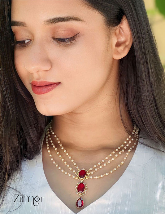 AS101051 - Pearl Layer Necklace 2-Zilmor