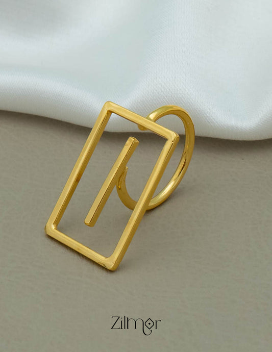 AS101054 - Gold Geometric Ring