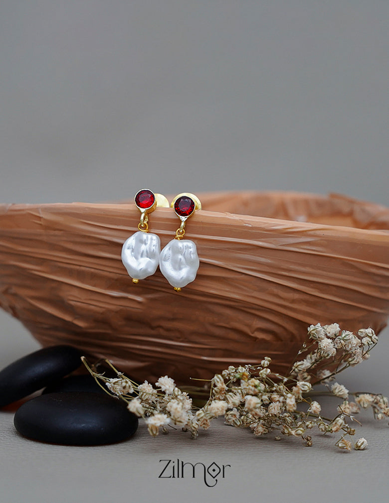 AS1011134 - Glossy Stone Pearl  Earrings (color option) 4-Zilmor