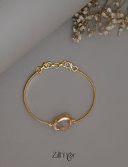 AS1011182 - Gold Toned Adjustable Natural Stone  Bangle 4-Zilmor