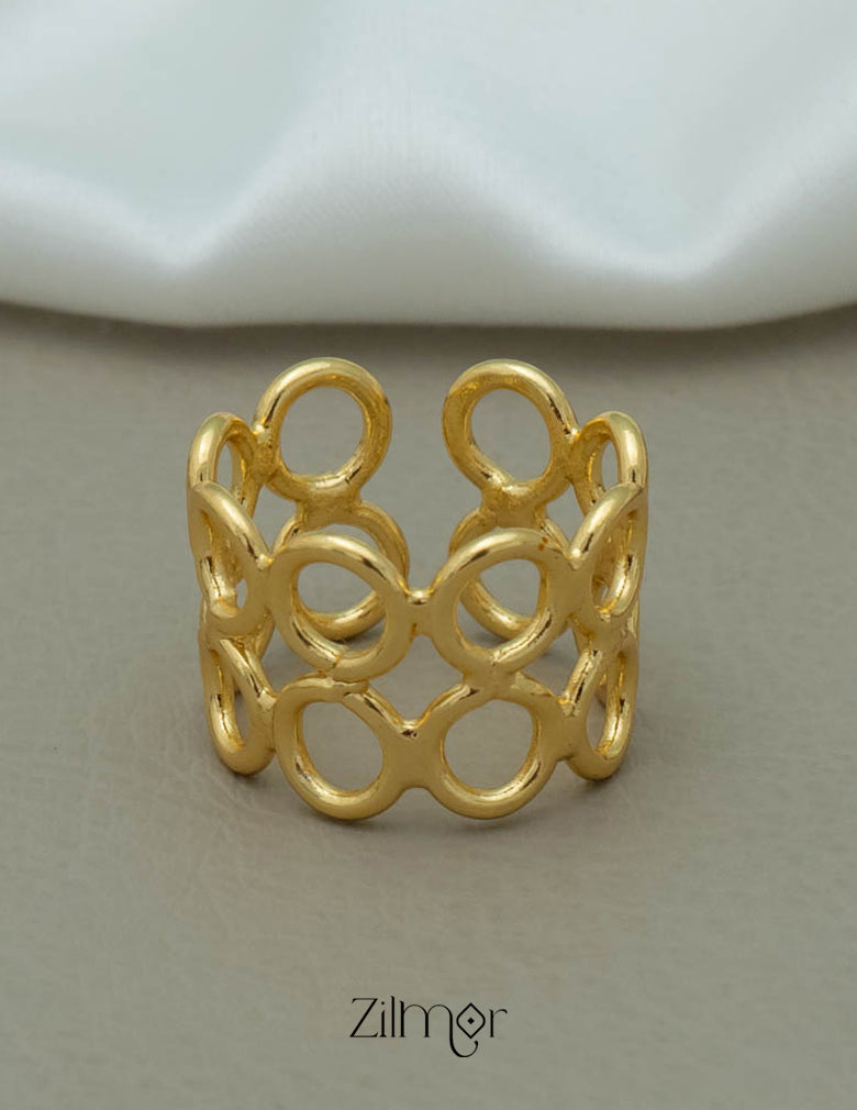AS101129 - Double Layer Hollow Golden Rings 2-Zilmor