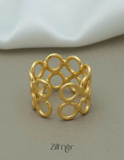 AS101129 - Double Layer Hollow Golden Rings 3-Zilmor