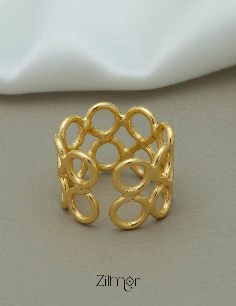 AS101129 - Double Layer Hollow Golden Rings 3-Zilmor