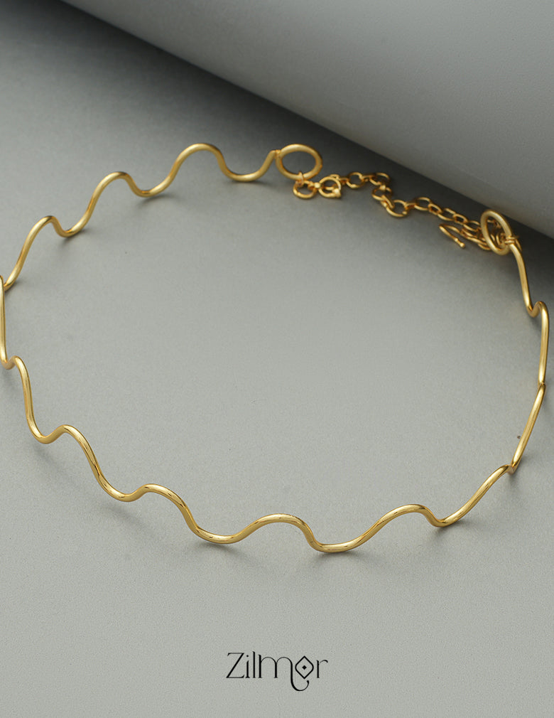 AS1011331 - Zig Zag Collar Choker Necklace 1-Zilmor