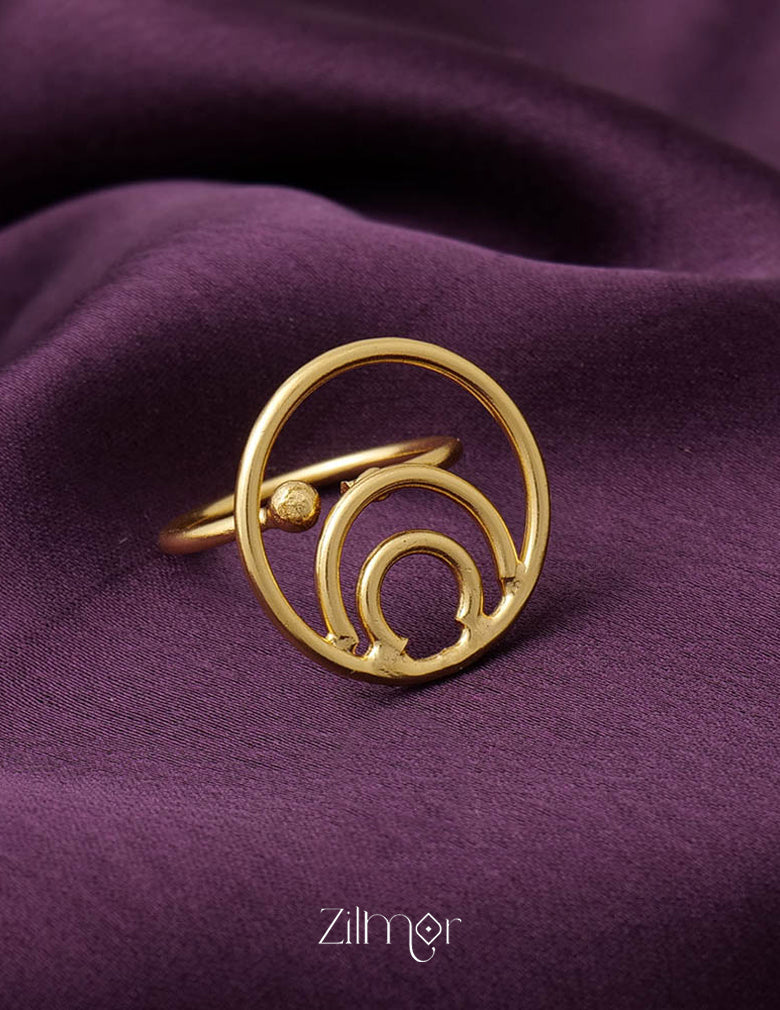 AS101150 - Solid Gold Hoop Spinner Ring 2-Zilmor