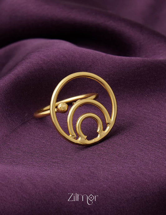 AS101150 - Solid Gold Hoop Spinner Ring