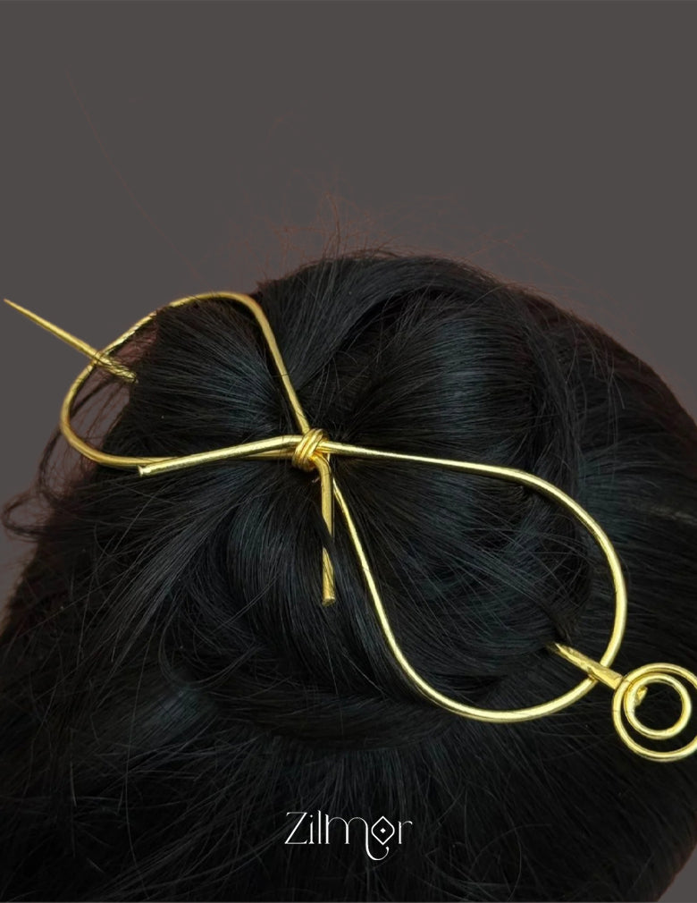 AS1011669- Gold tone Infinite Hair Pin 2-Zilmor