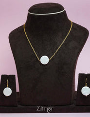 AS101228 - Simple Pearl pendant Necklace set 3-Zilmor