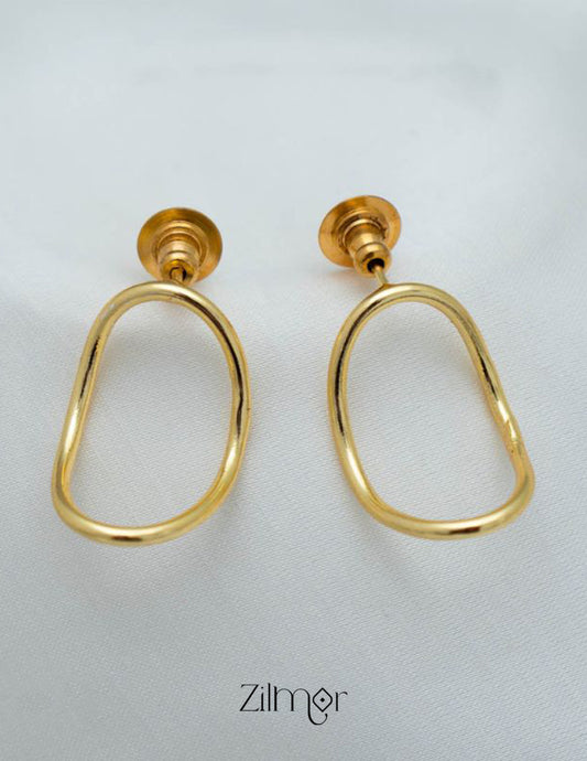AS101487 - Golden Geometric Earrings