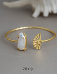 AS101966 - Baroque Pearl Adjustable Bangle