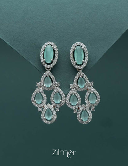 Alda - American Diamond Earrings (Colour options) 3-Zilmor