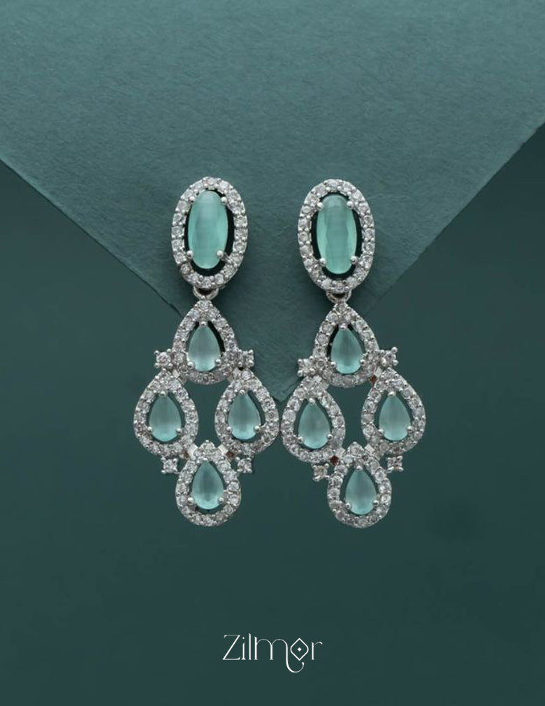 Alda - American Diamond Earrings (Colour options) 3-Zilmor