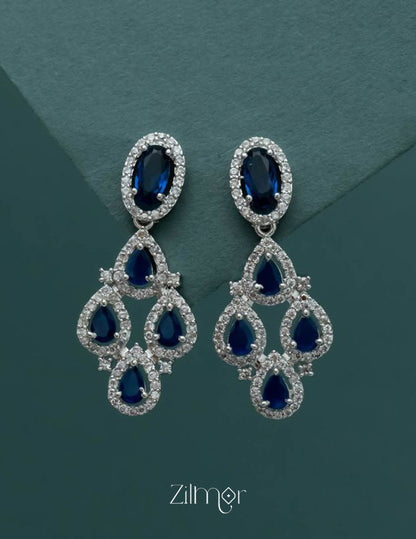 Alda - American Diamond Earrings (Colour options) 4-Zilmor