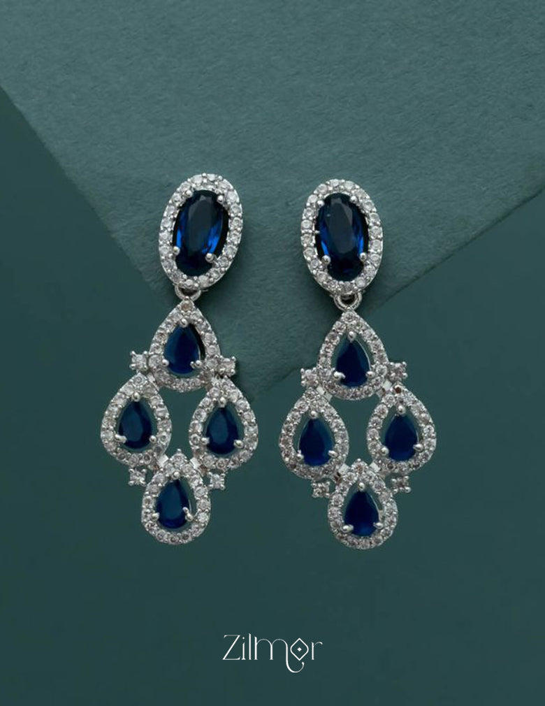 Alda - American Diamond Earrings (Colour options) 4-Zilmor