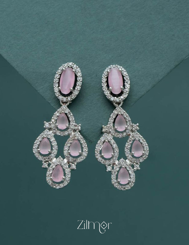 Alda - American Diamond Earrings (Colour options) 5-Zilmor