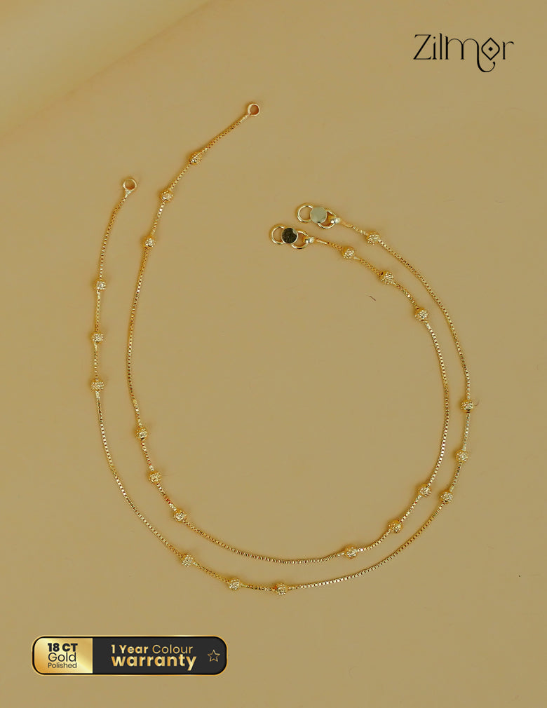 Gold Toned pair Anklet