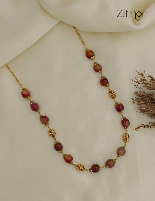 Antique Gold Bead Necklace - SG1013041