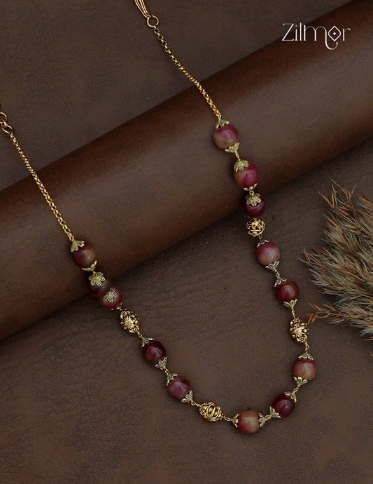 Antique Gold Bead Necklace - SG1013041