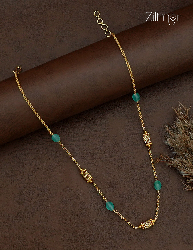 Antique Gold Bead Necklace - SG1013042