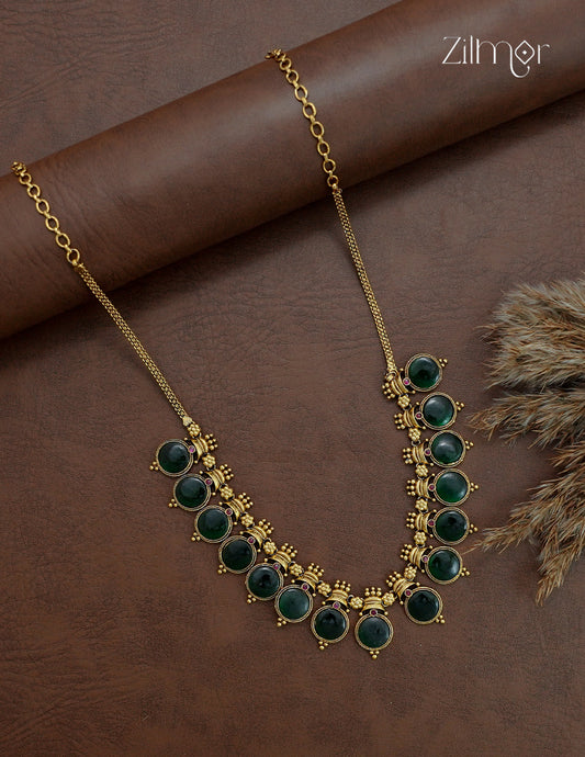 Antique Gold Palakka Necklace - ZS1012542