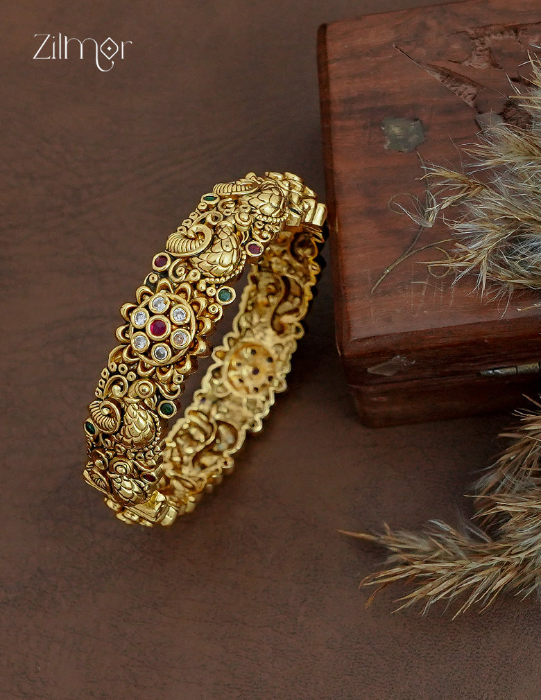 Antique Gold Peacock Bangle - CL1012409