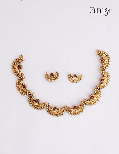 Antique Necklace Set with Matching Earrings - NV1012754