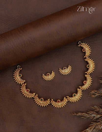 Antique Necklace Set with Matching Earrings - NV1012754