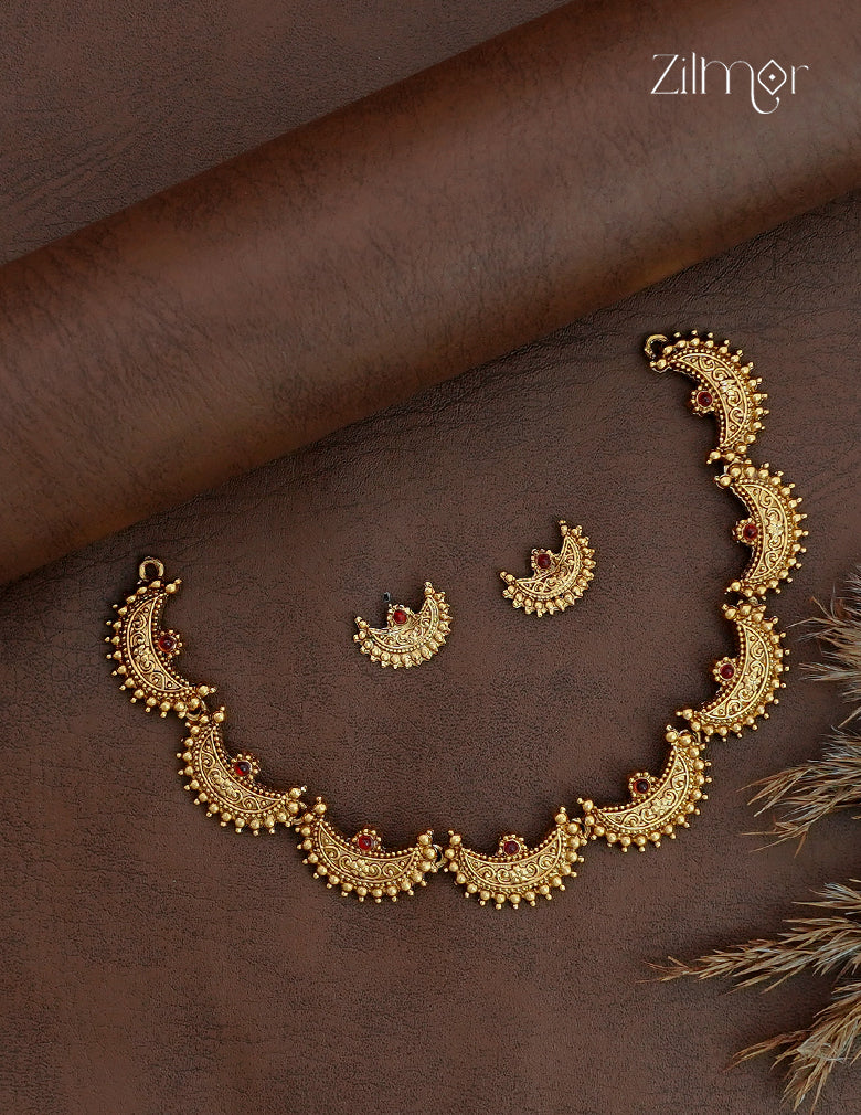 Antique Necklace Set with Matching Earrings - NV1012754