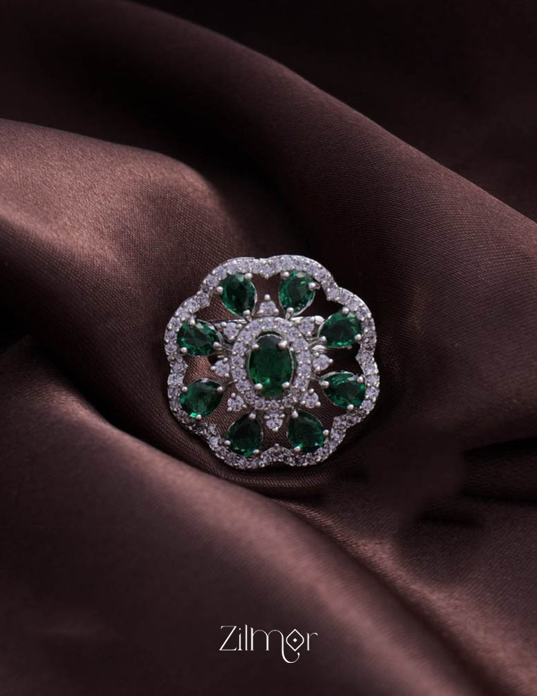 Aoife - Silver Solitaire Ring 3-Zilmor