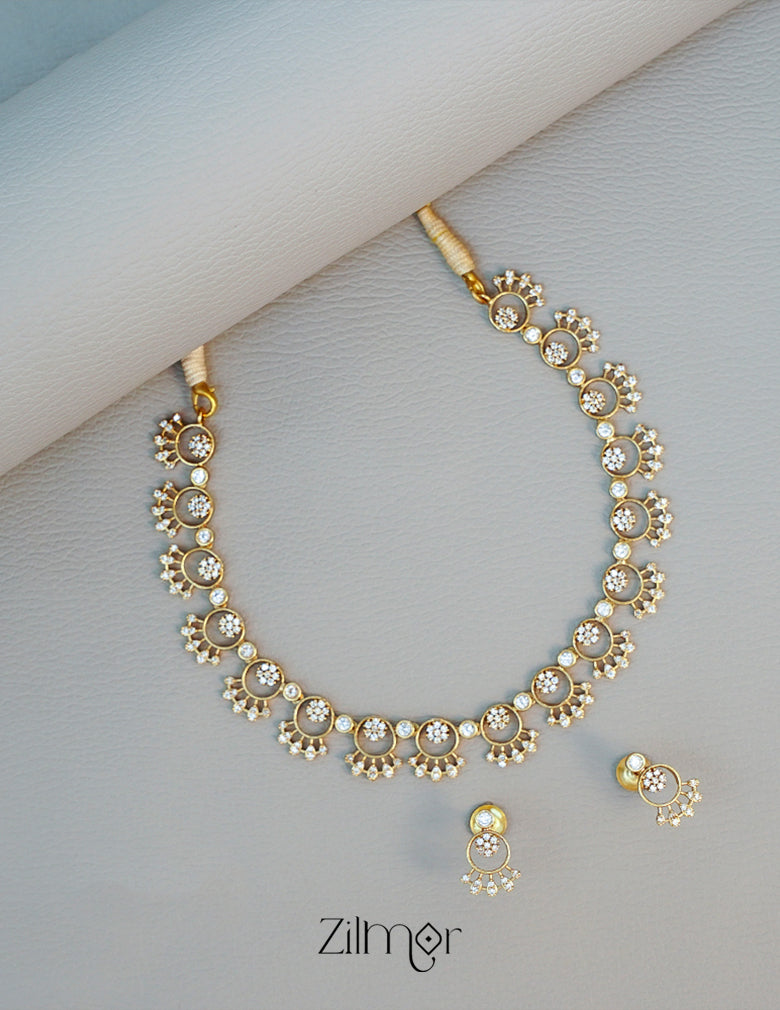 Premium Antique Necklace set with Earring - BH100364