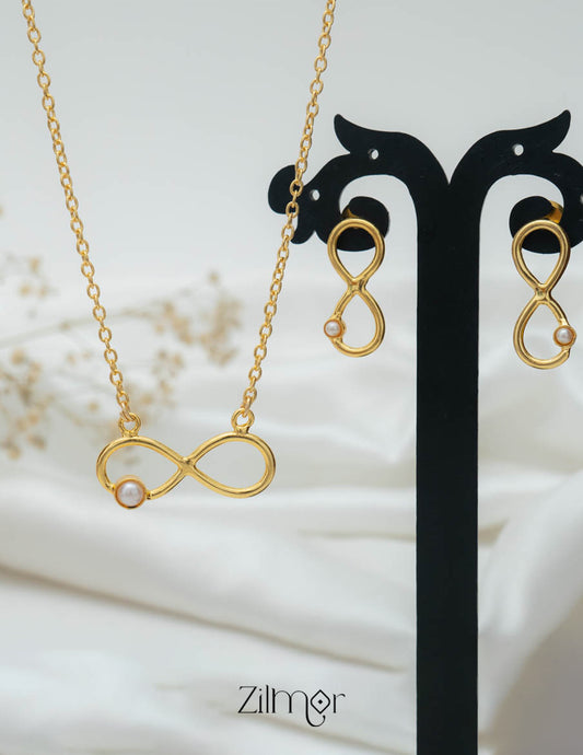 BK0106 -  Infinity Necklace Earrings Set