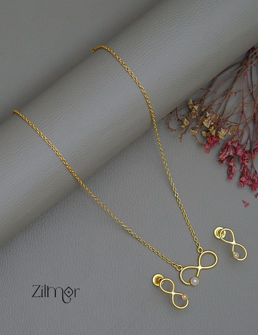 BK0106 -  Infinity Necklace Earrings Set