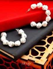 Baroque Pearl Hoops Earrings - PT100245