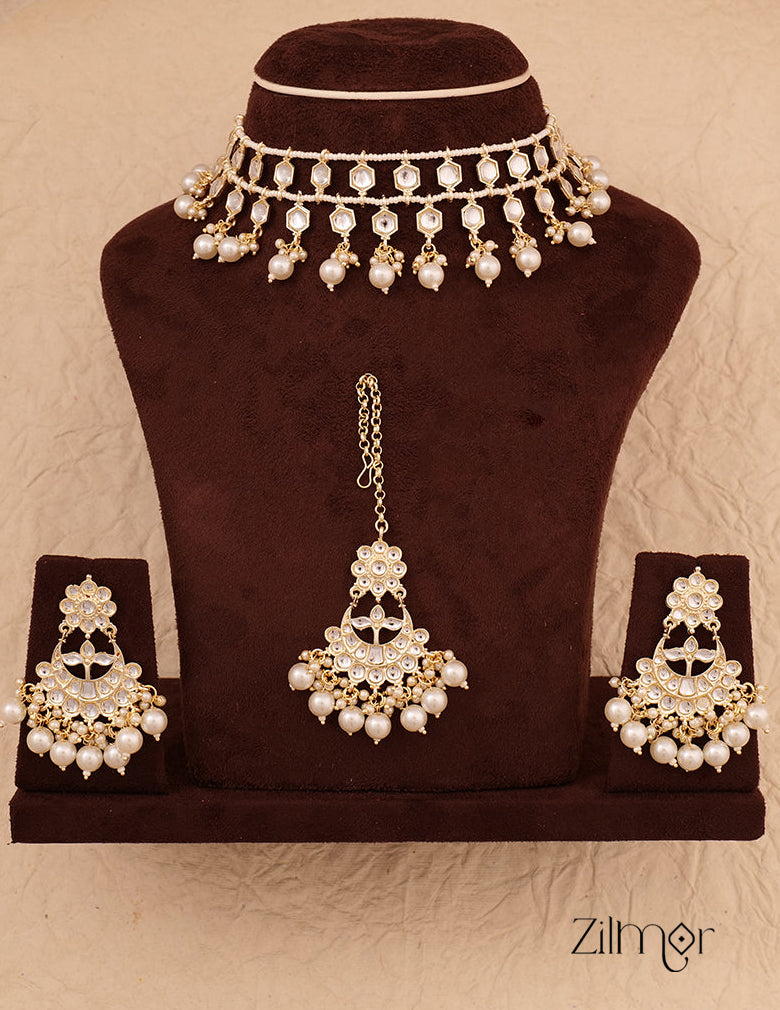 Bollywood inspired Kundan Necklace Set - FS100863