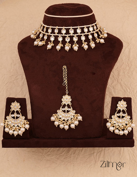Bollywood inspired Kundan Necklace Set - FS100863