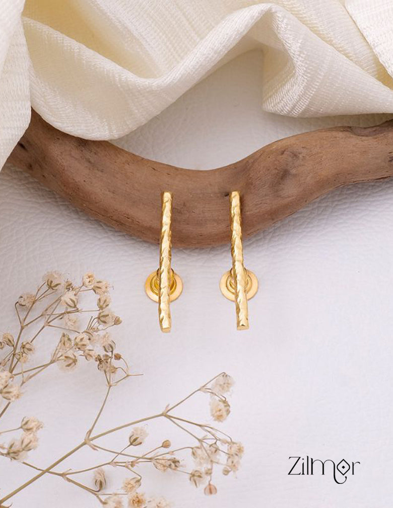 Brass Stick Earrings - AS100758 1-Zilmor
