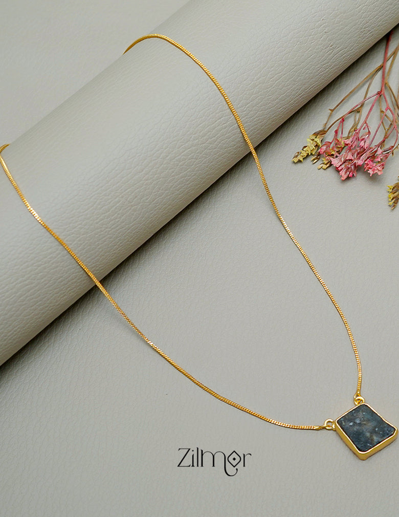 CL1011590 - Natural Stone Pendant Simple Necklace (color option) 5-Zilmor