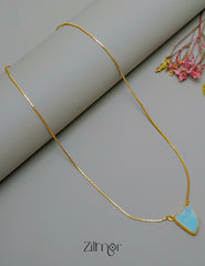 CL1011590 - Natural Stone Pendant Simple Necklace (color option) 1-Zilmor
