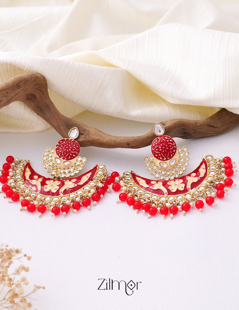Chandbali Wedding Earrings - KG100836 3-Zilmor