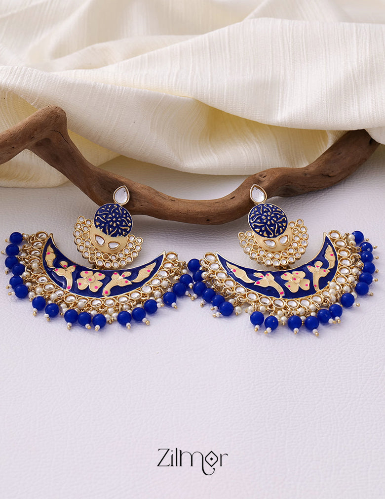 Chandbali Wedding Earrings - KG100836 4-Zilmor