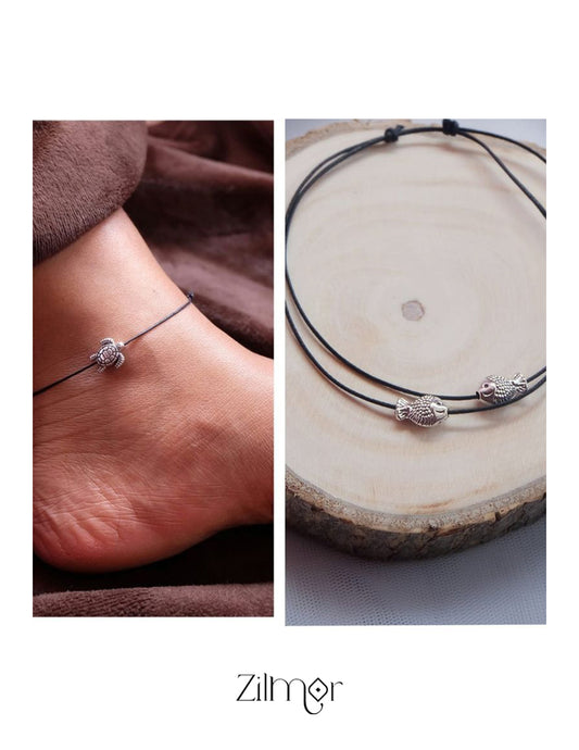 Combo of Fish & Turtle Charm Anklet 1-Zilmor