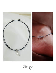 Combo  of Flower And Kolapuri Charm Anklet 1-Zilmor