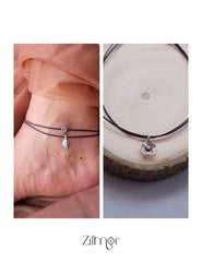 Combo of Flowers & Leaf charm Anklet