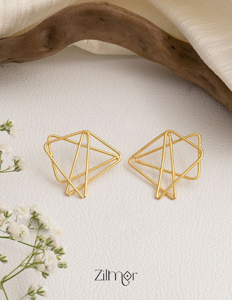 Contemporary triangle earrings - AS100704 3-Zilmor