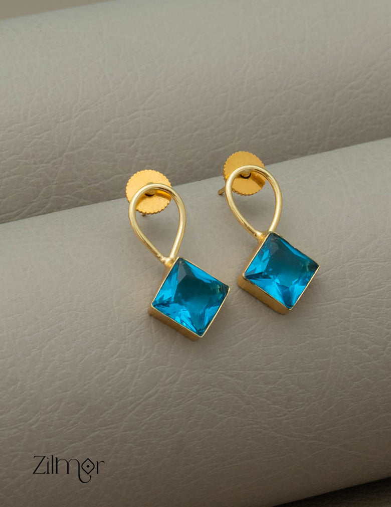 Crystal Stone Earrings (color option) -KE100441 5-Zilmor