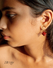 Crystal Stone Earrings (color option) -KE100441 2-Zilmor