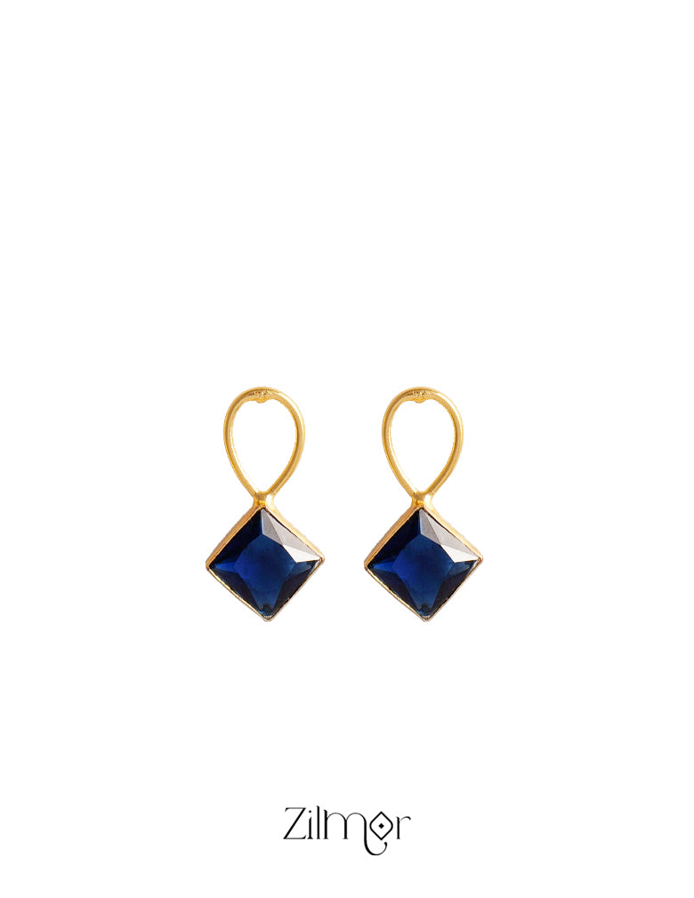 Crystal Stone Earrings (color option) -KE100441 8-Zilmor