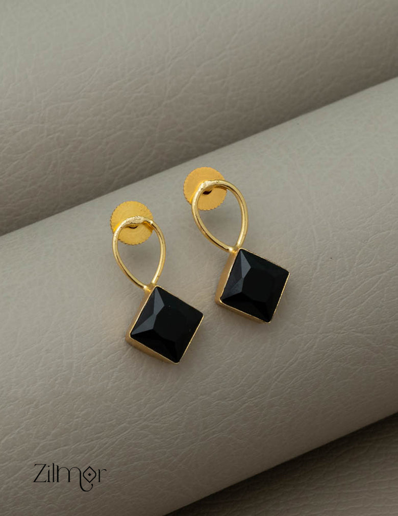 Crystal Stone Earrings (color option) -KE100441 6-Zilmor