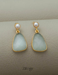 Crystal Stone with Pearl Earrings (color option) - AS100419 4-Zilmor