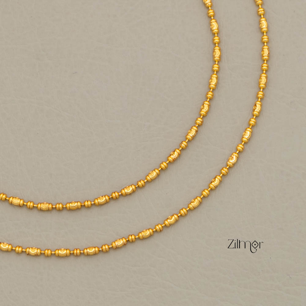 KY101757 - Gold Toned pair Anklet